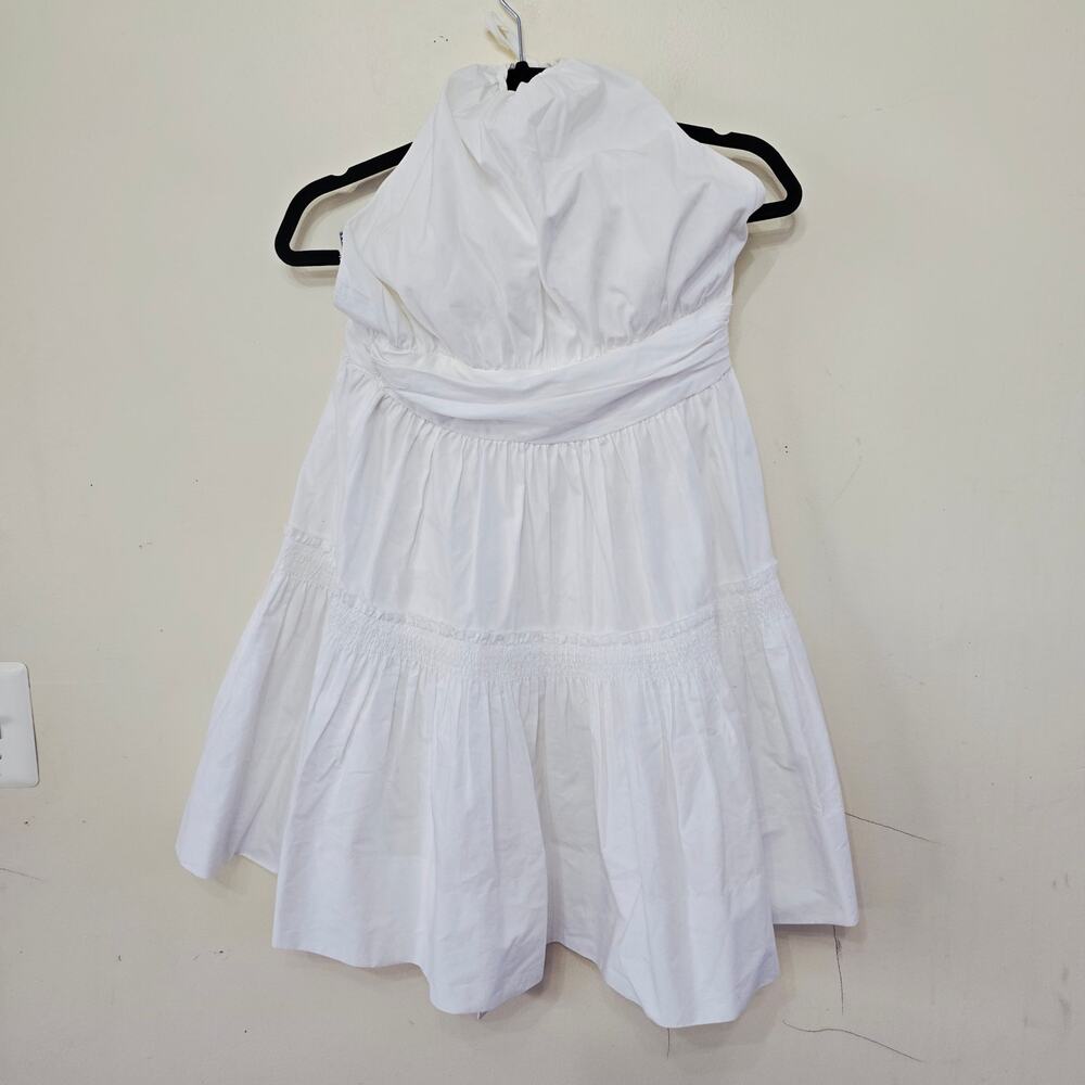 Jill Stuart White Halter Mini Dress High Neck Women's Size 8 - Picture 3 of 8